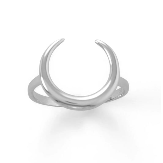 Crescent Moon Ring .925