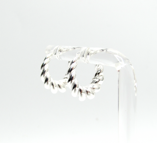 Mini Croissant Huggie Hoop .925