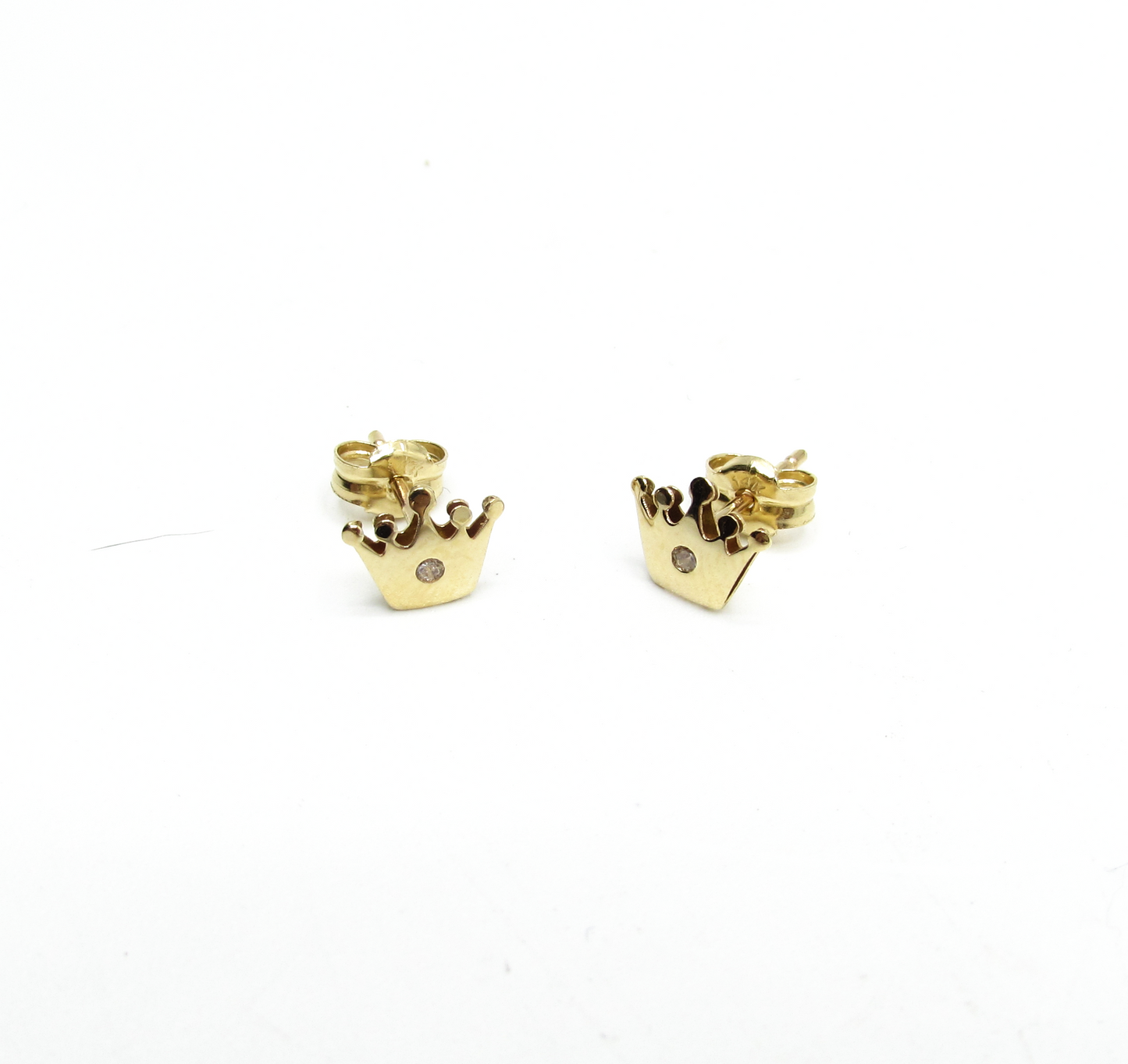 Royal Crown Studs 14K Gold