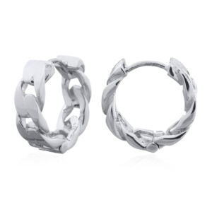 Curb Chain Mini Hoop .925