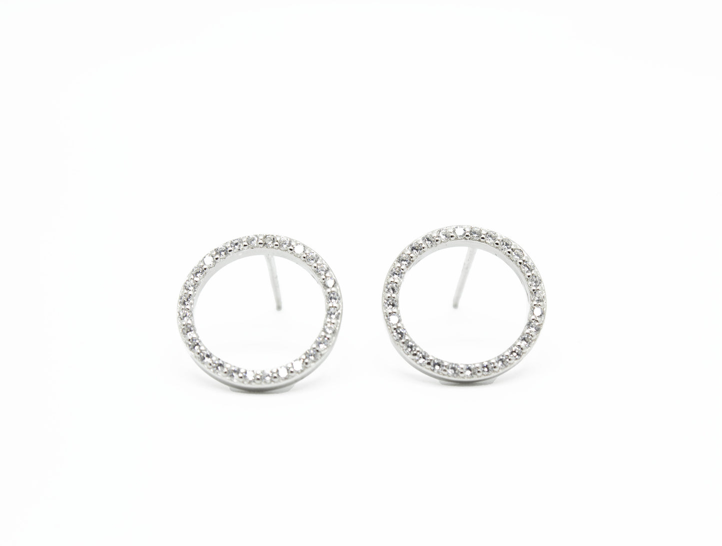 CZ Circle Studs .925