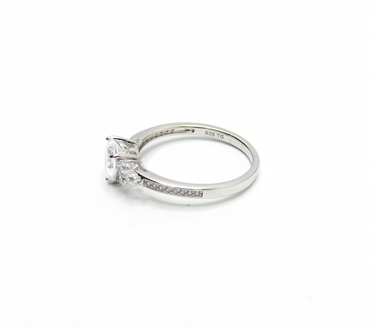 Sweetheart Cluster CZ Ring .925