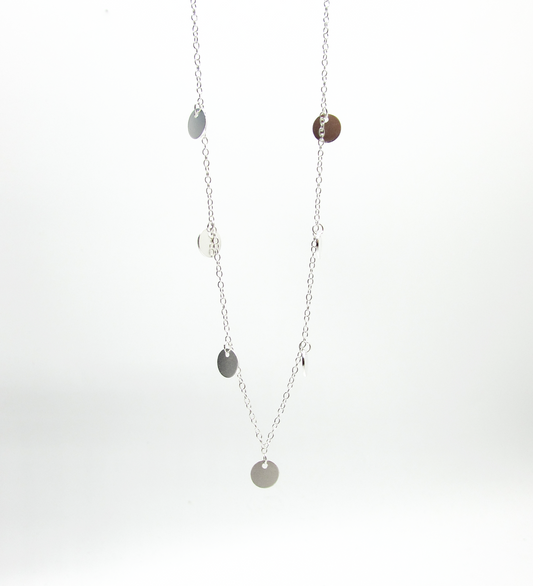 Silver Coins Necklace .925