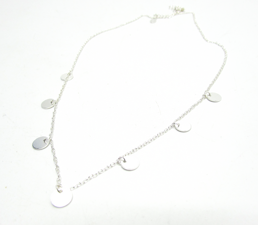 Silver Coins Necklace .925