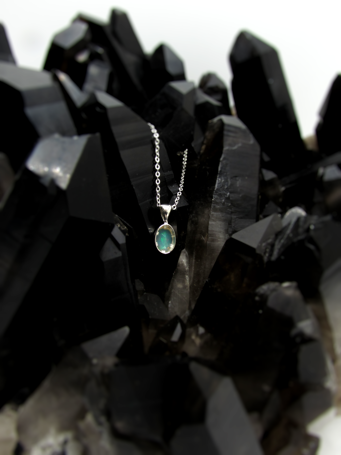 Mini Ethiopian Opal Faceted Pendant – Sterling Silver