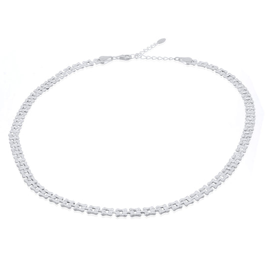 Square Link Chain Necklace .925
