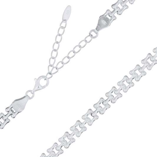 Square Link Chain Necklace .925
