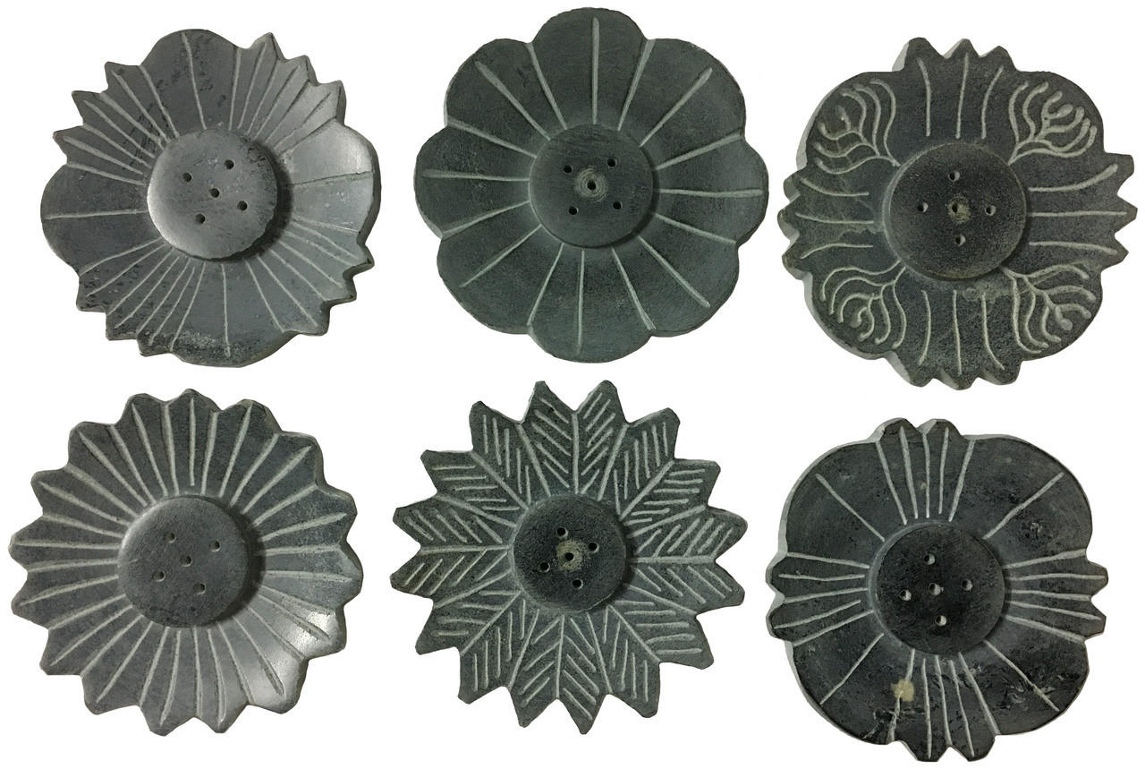 Stone Flower Incense Holder