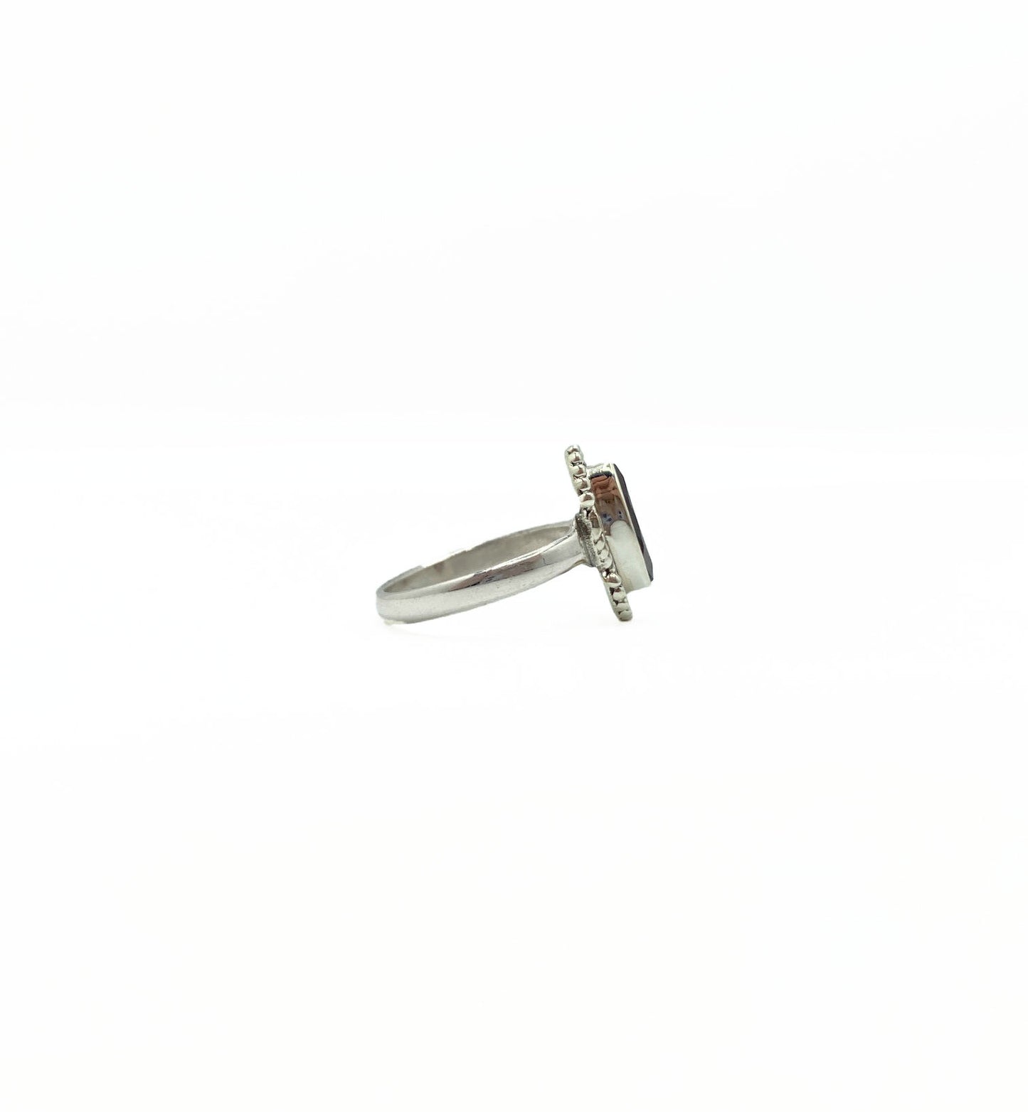 Garnet Marquise Rope Fan Ring .925
