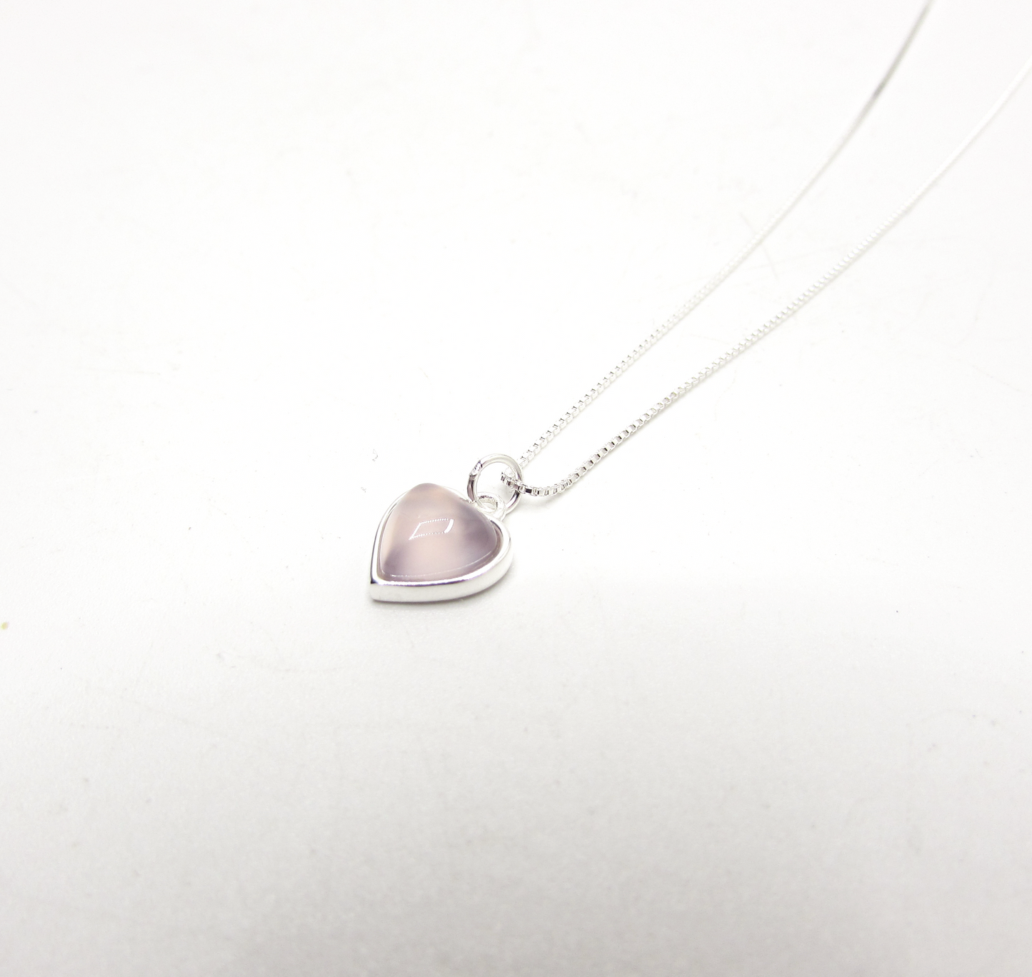 Pink Heart Necklace .925