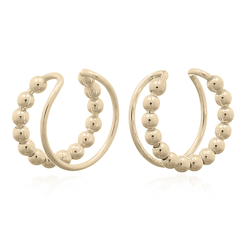 Beaded Double Ear Cuff 14K GP