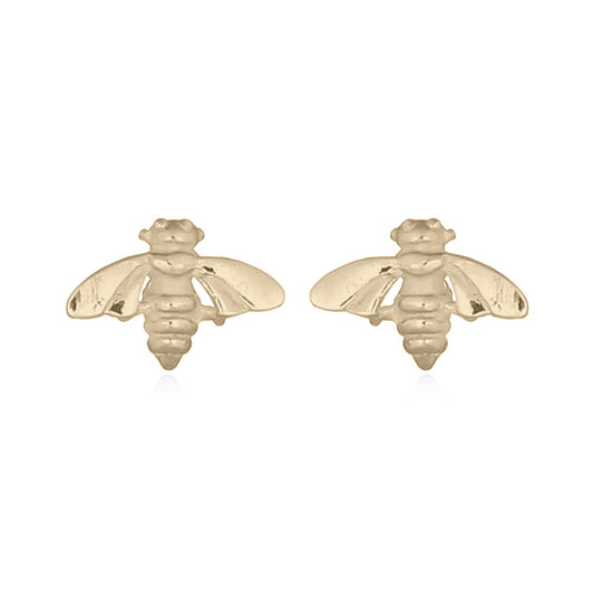 Simple Bee Studs 14K GP