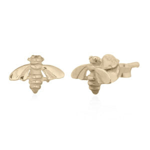 Simple Bee Studs 14K GP