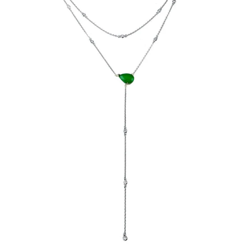 Green Teardrop NK .925