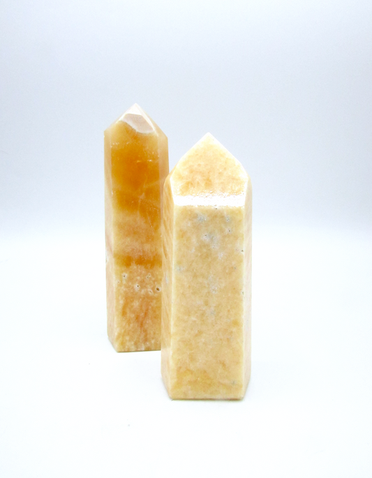 Yellow Calcite Towers | Freeform Polished Calcite Points