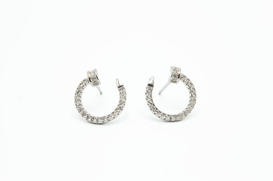 Horseshoe CZ Stud .925