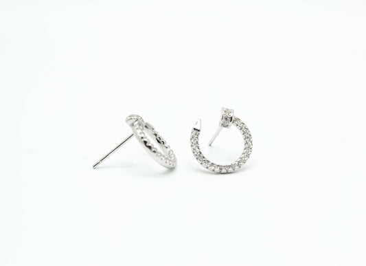 Horseshoe CZ Stud .925