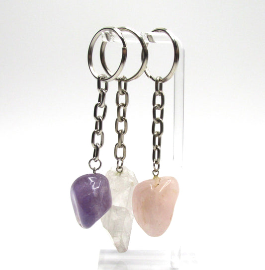 Polished Amethyst Keychain