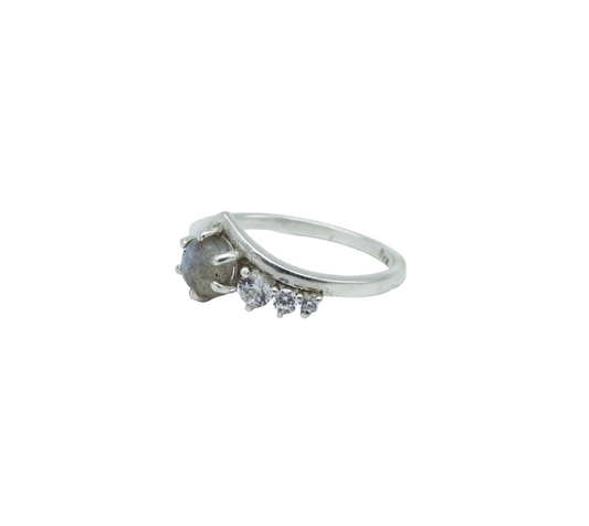 Labradorite Topaz Celestial Ring - 7 | Sterling Silver