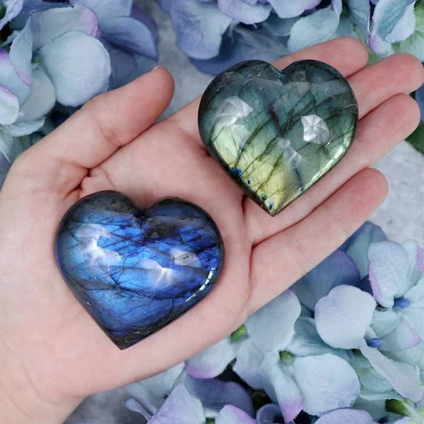 Labradorite Hearts Grade AA