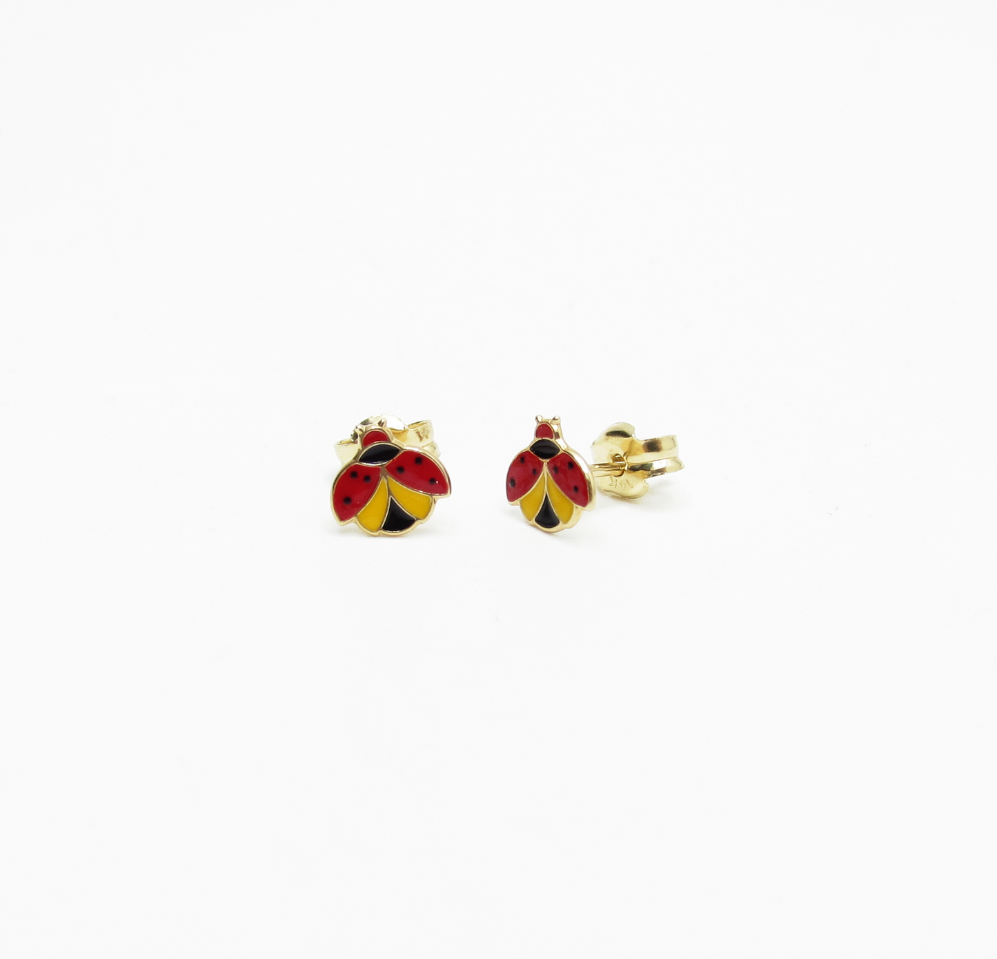 Lucky Ladybug Studs 14K Gold