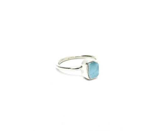 Larimar Stackable Stackable Ring – Sterling Silver