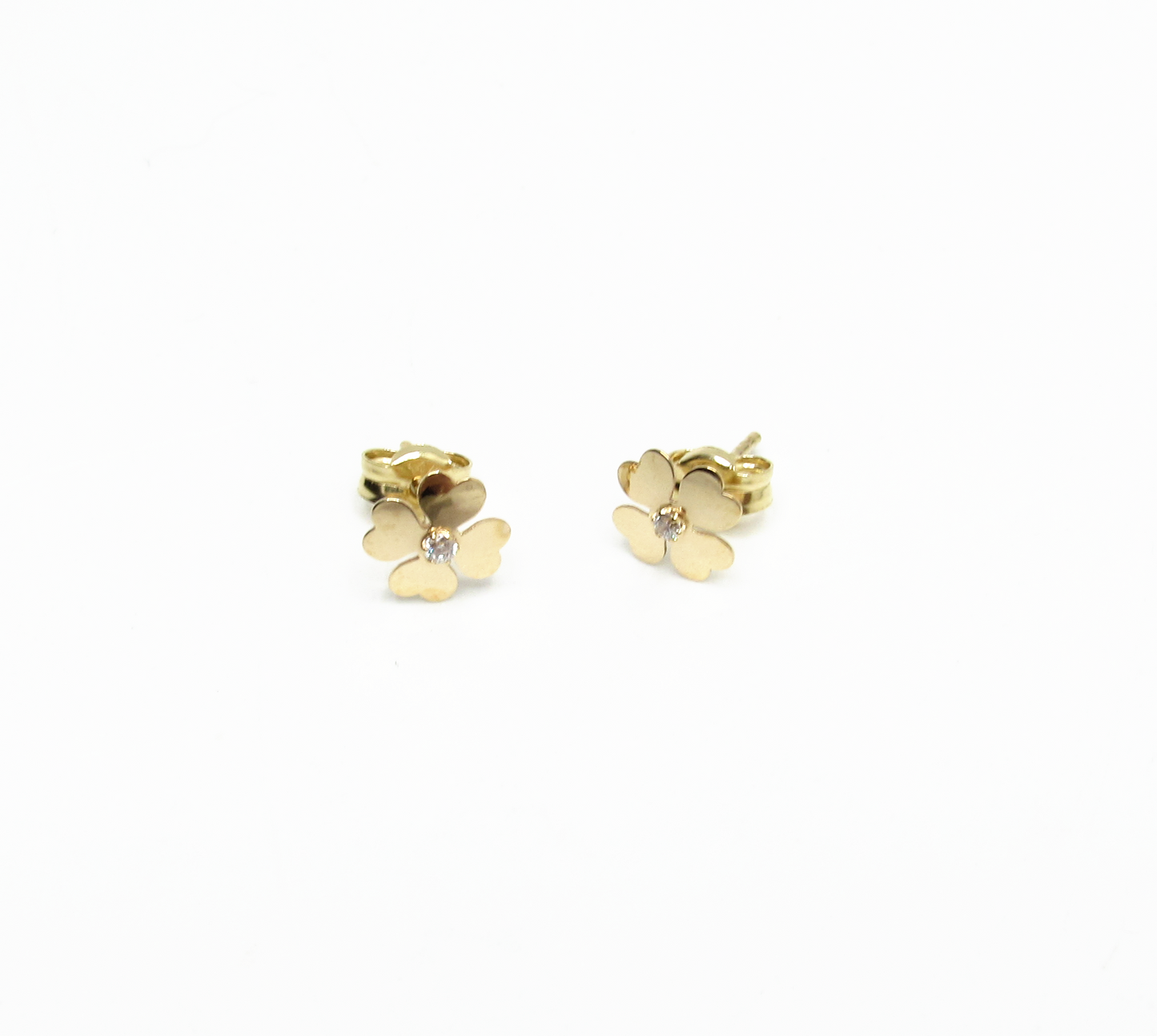 Lucky Heart Petals Stud 14K Gold