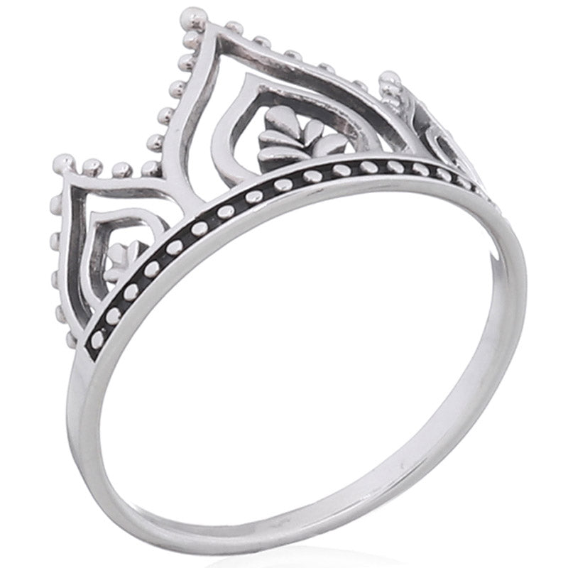 Mandala Crown Ring .925