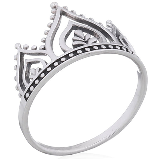 Mandala Crown Ring .925