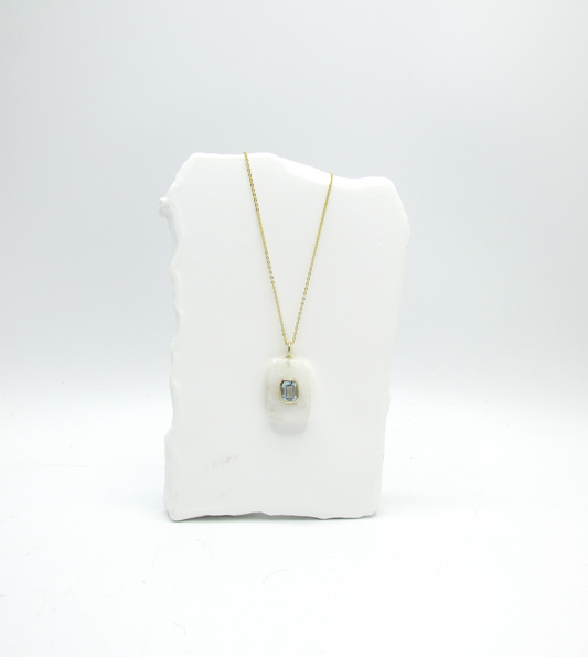 Moonstone Gaia NK Rectangle 18K GP