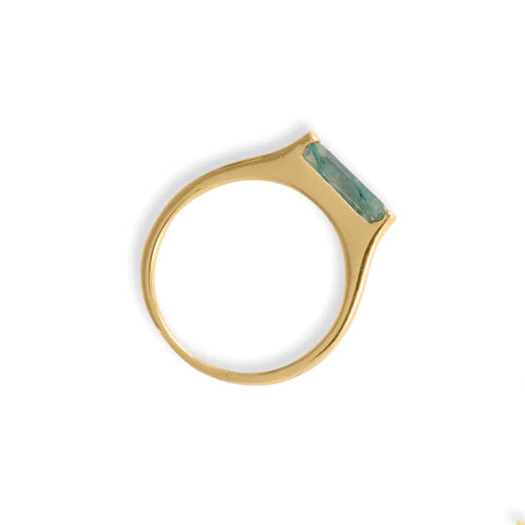 Moss Agate Ring 14k GP