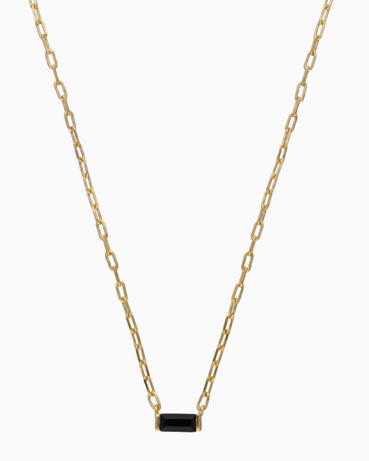 Onyx Single Baguette NK 14K GP