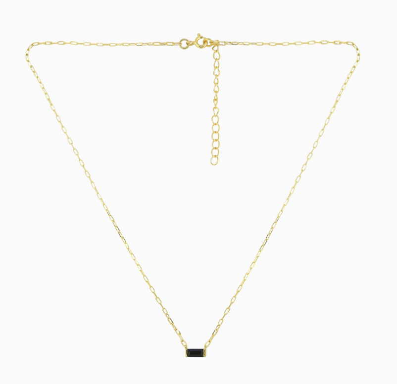 Onyx Single Baguette NK 14K GP