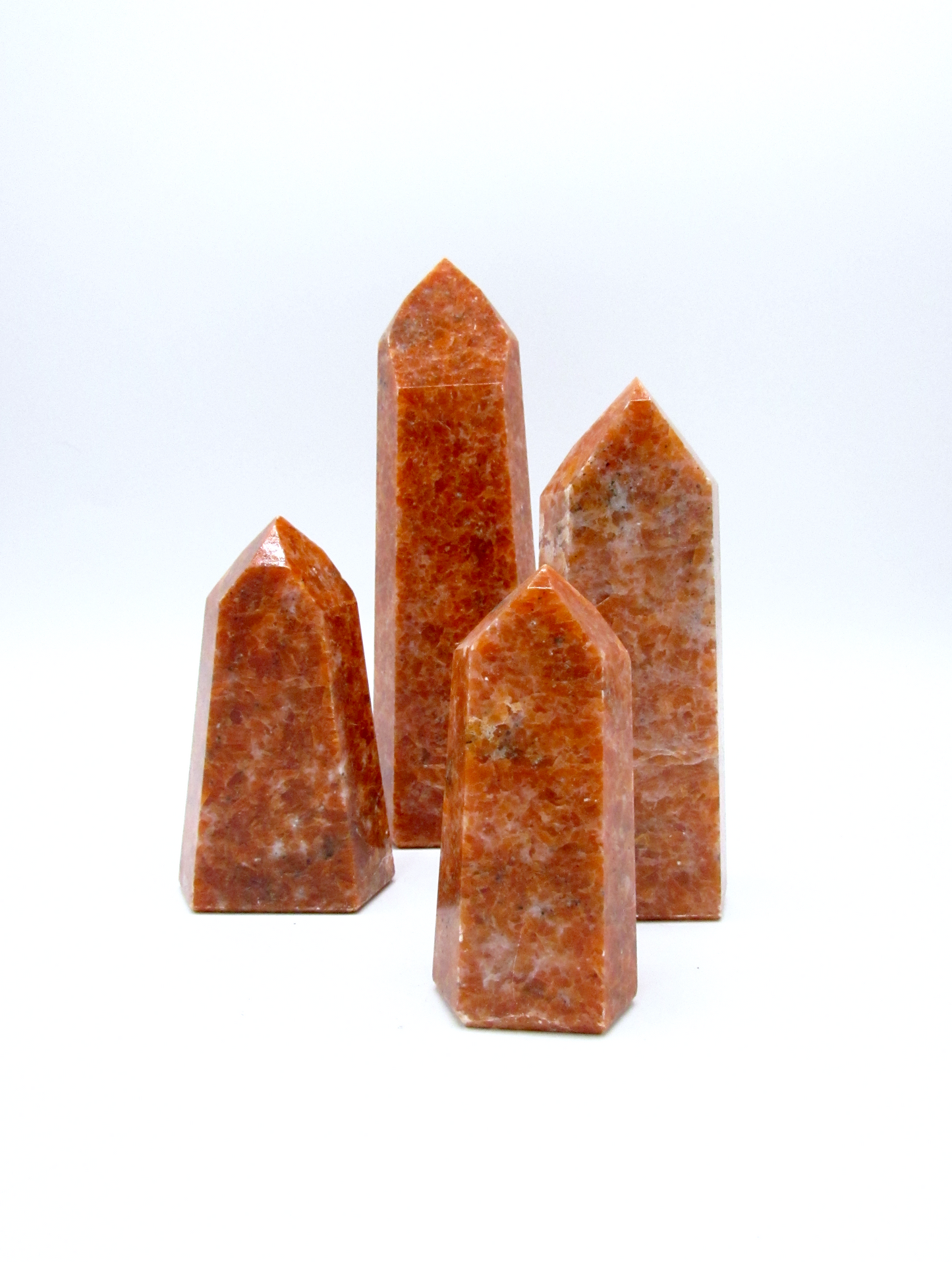 Orange Calcite Towers | Freeform Polished Calcite Point
