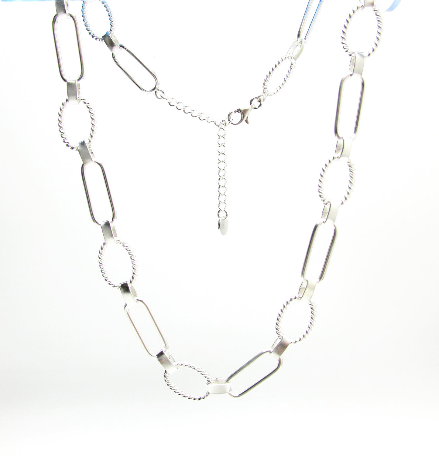 Oval & Rectangle Choker Necklace .925
