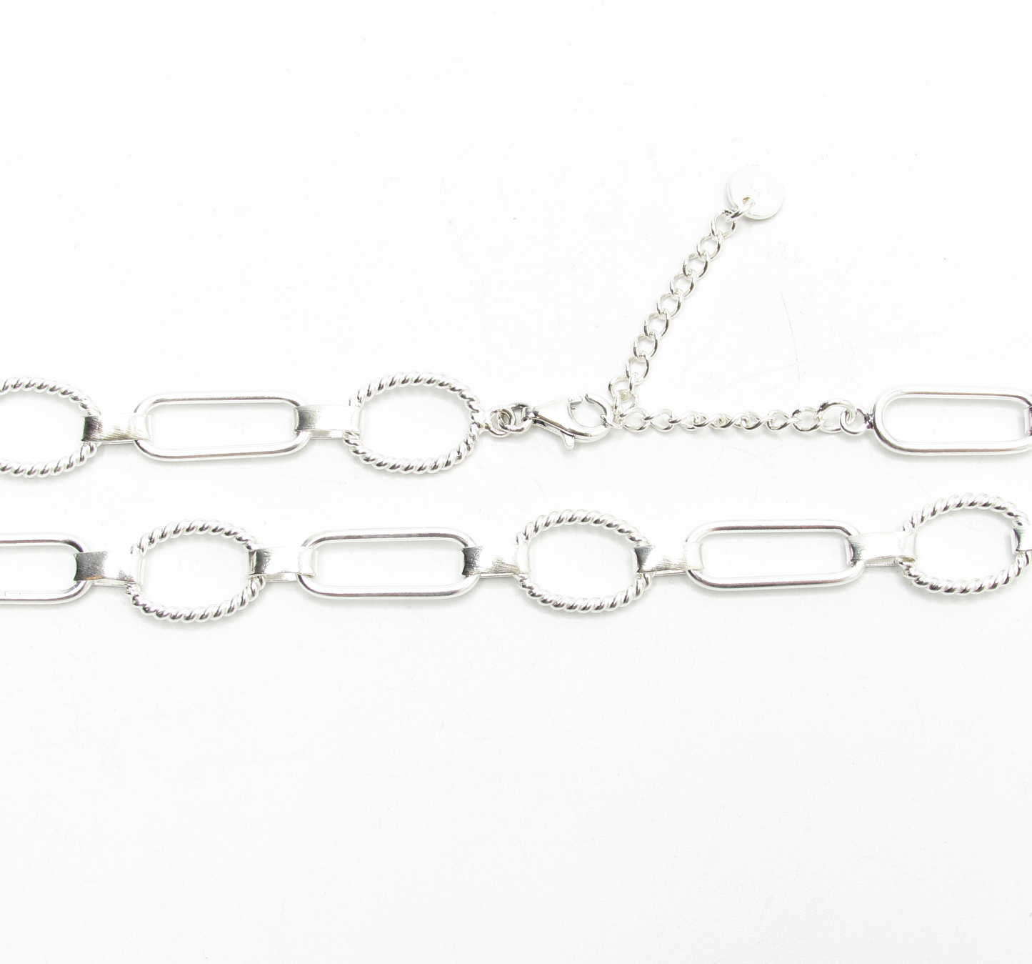 Oval & Rectangle Choker Necklace .925