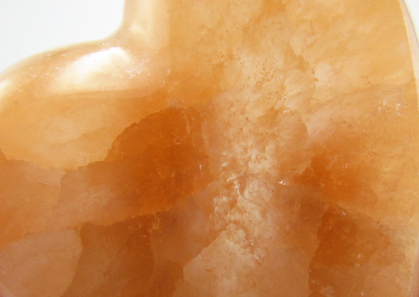 Peach Selenite Heart Bowl