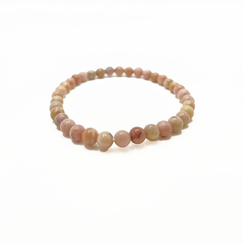Pink Petrified Wood Stretch Bracelet