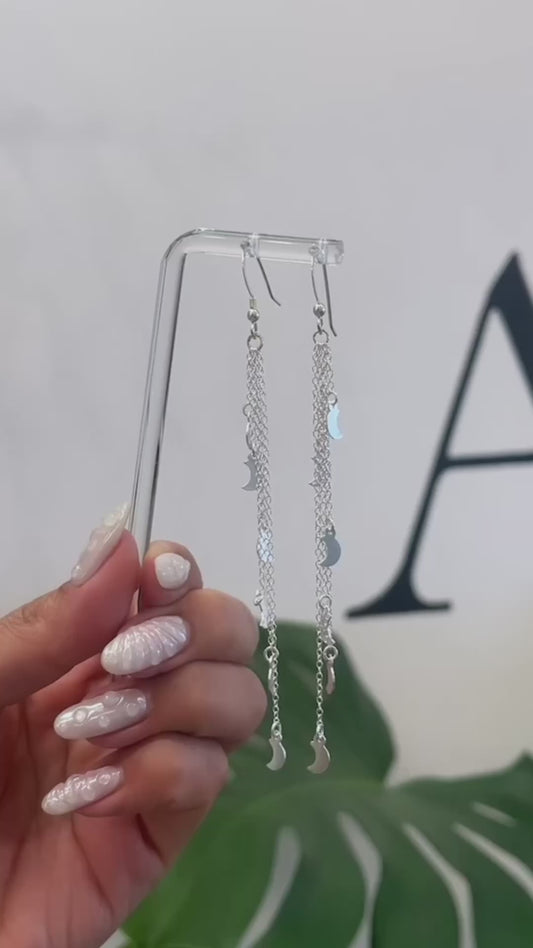 Moons Chandelier Earrings .925