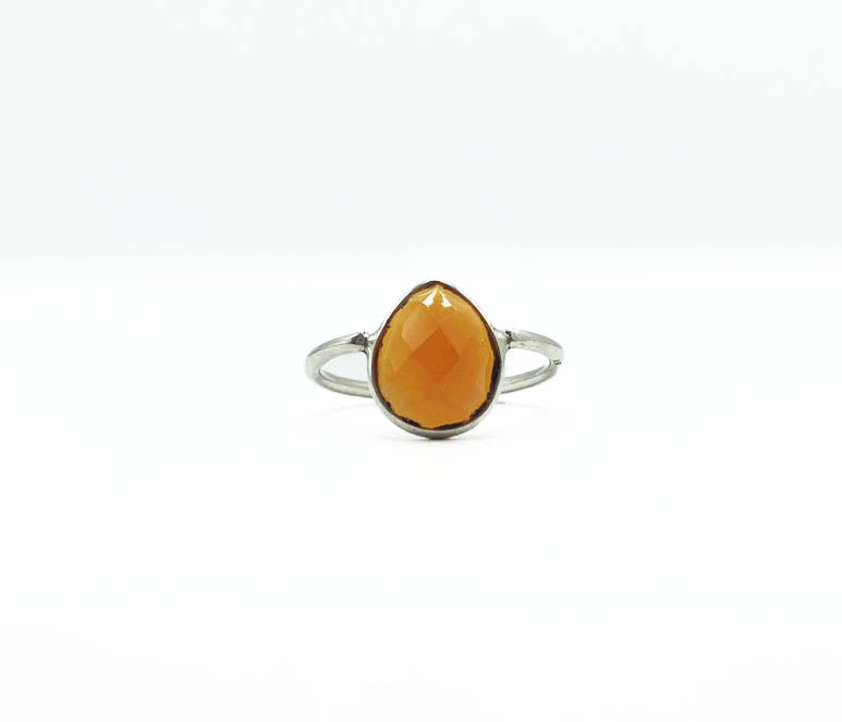 Carnelian Crystal Collection Rings .925