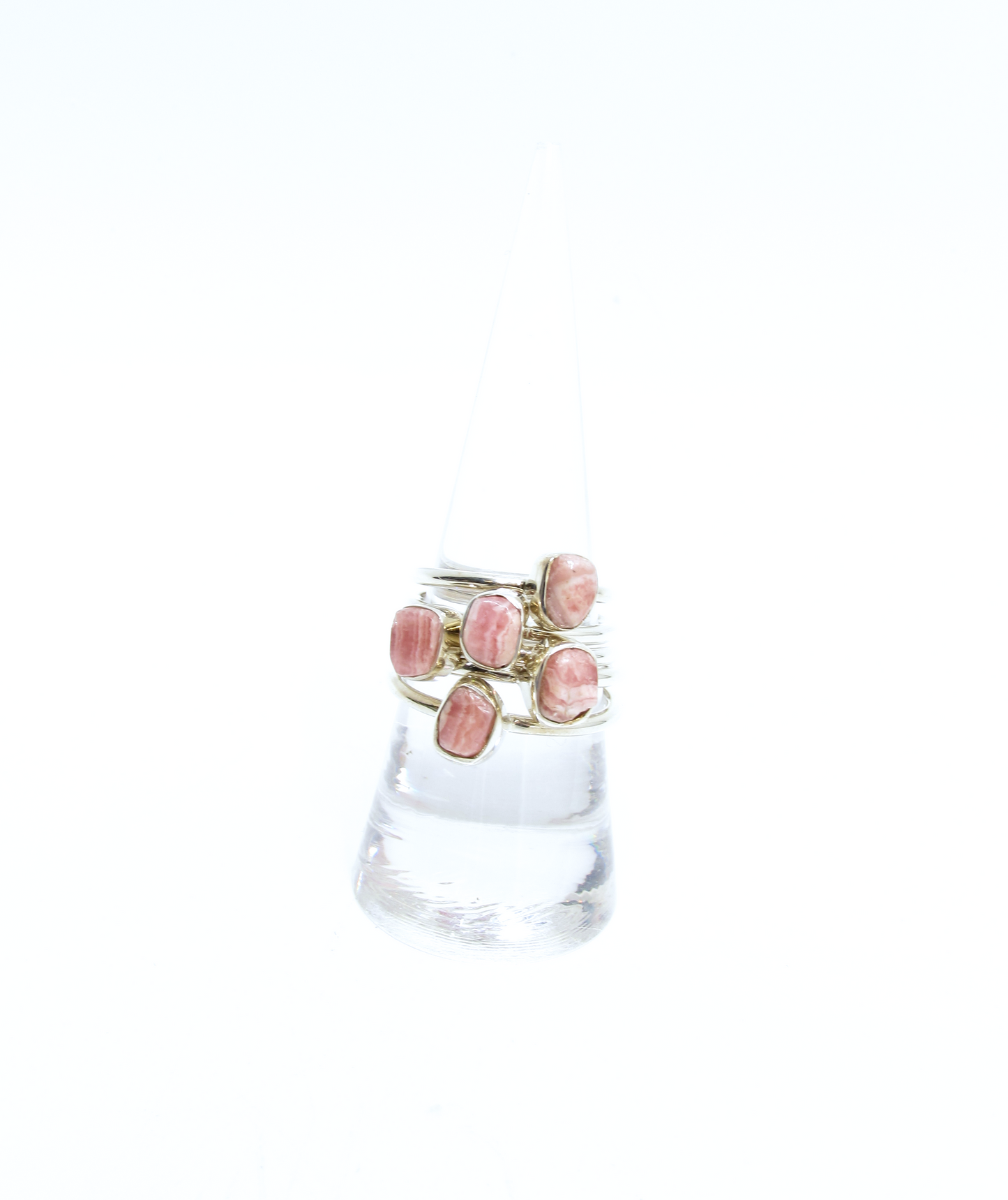 Rhodochrosite Stacking Ring .925