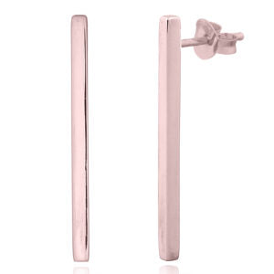 Simple Bar Studs Rose Gold