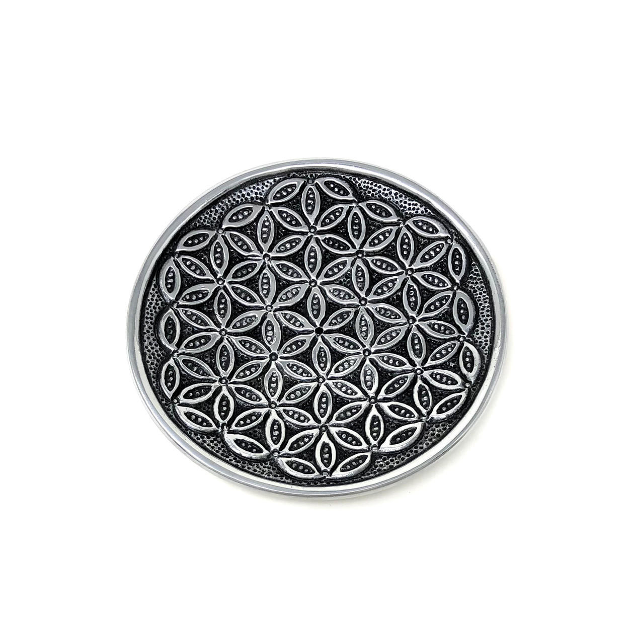 Flower of Life Round Incense Burner
