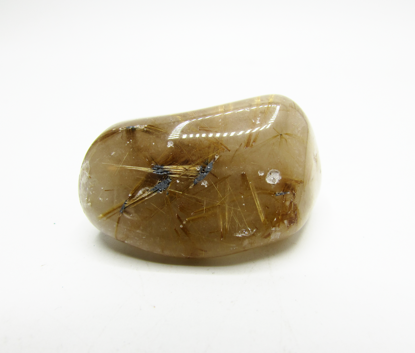 Rutilated Quartz Tumbled Stone Med