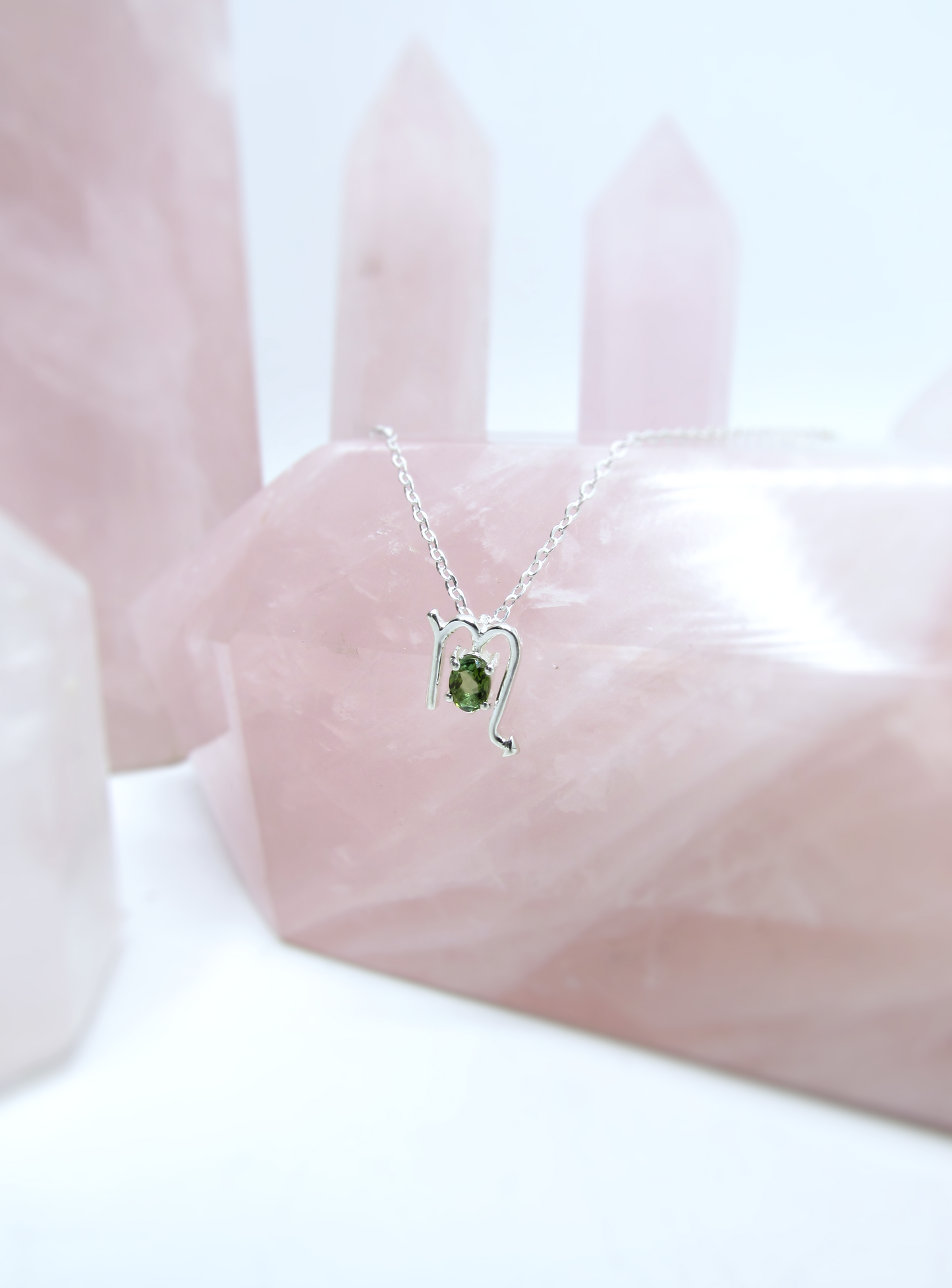 Scorpio Zodiac Pendant - Watermelon Tourmaline – Sterling Silver