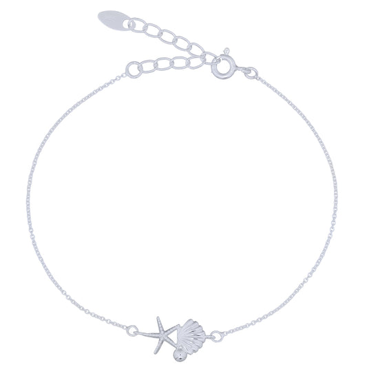 Shell Starfish Bracelet .925
