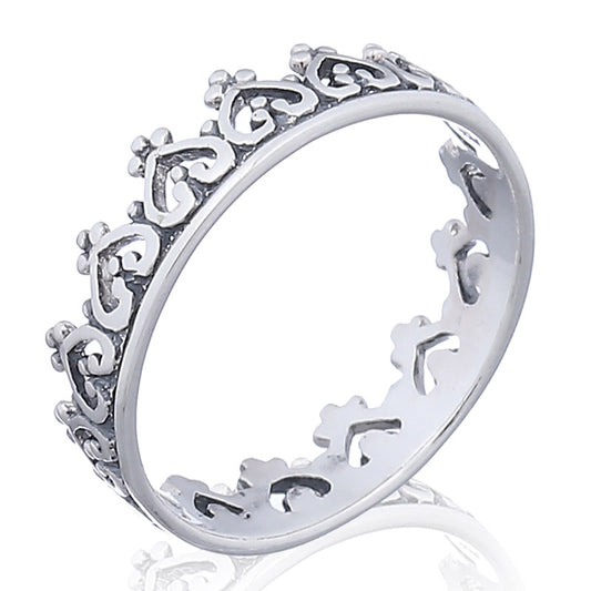 Boohoo Princess Tiara Ring .925