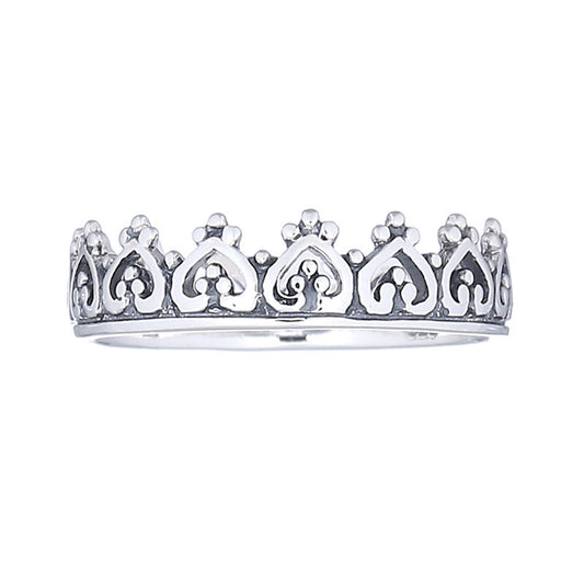 Boohoo Princess Tiara Ring .925