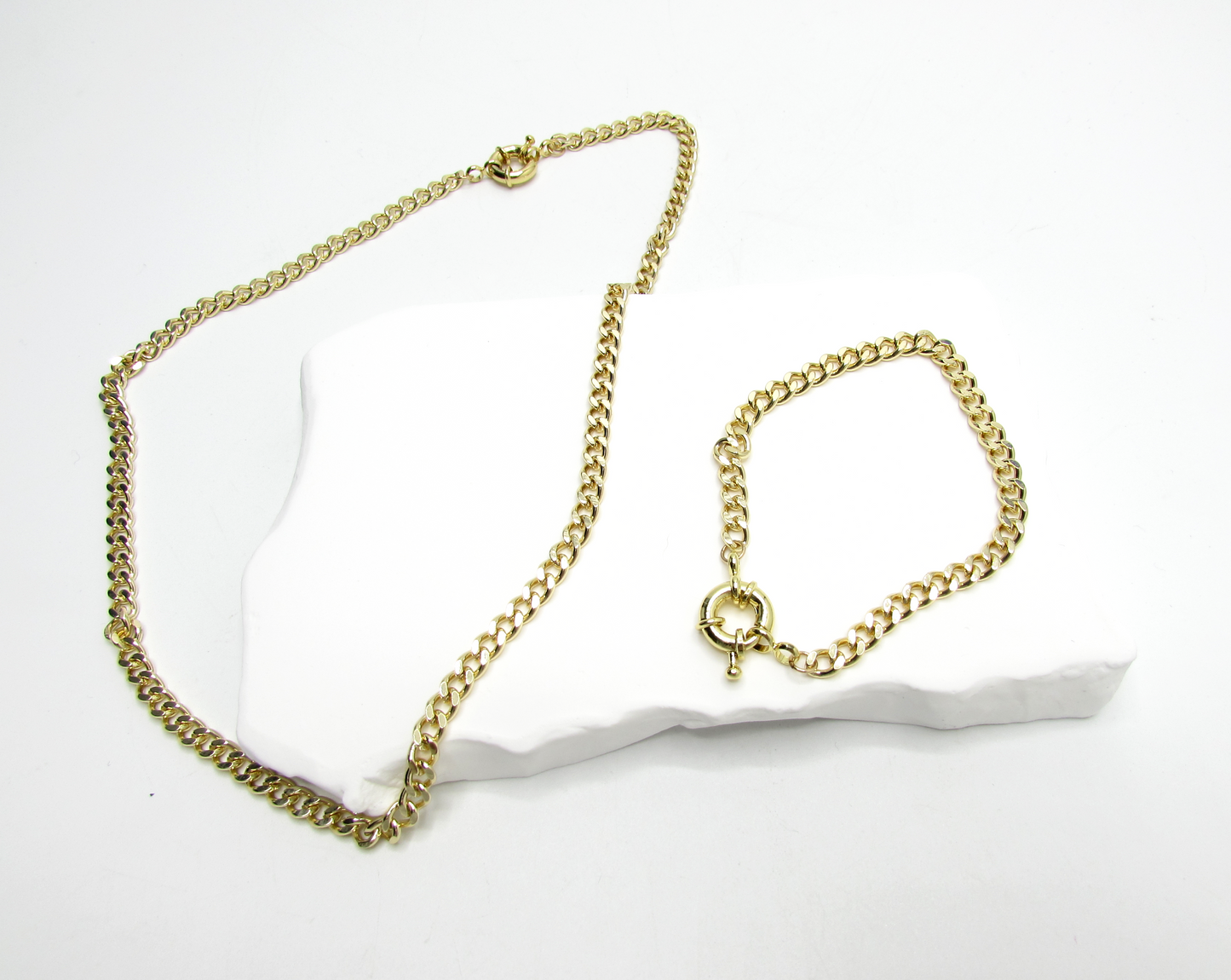 Simple Curb Chain NK 18K GP