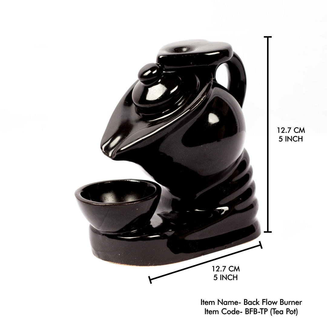 Tea Pot Ceramic Back Flow Cone burner